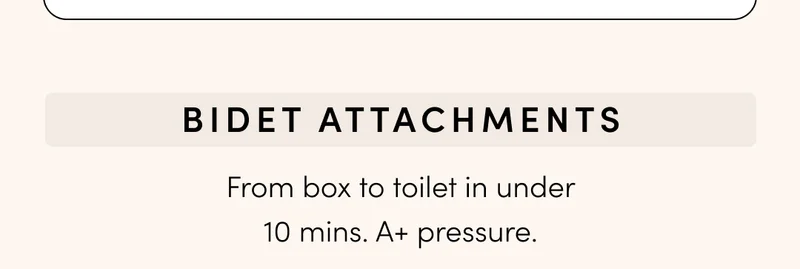 BIDET ATTACHMENTS