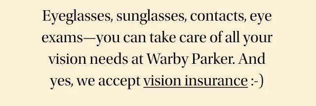 we accept vision insurance