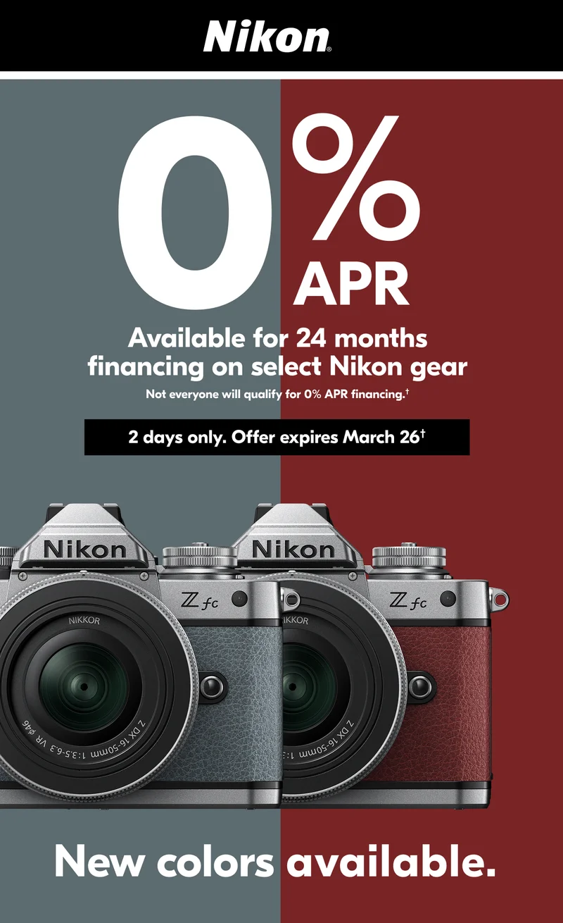 Nikon | 0% APR Available for 24-Month Financing†