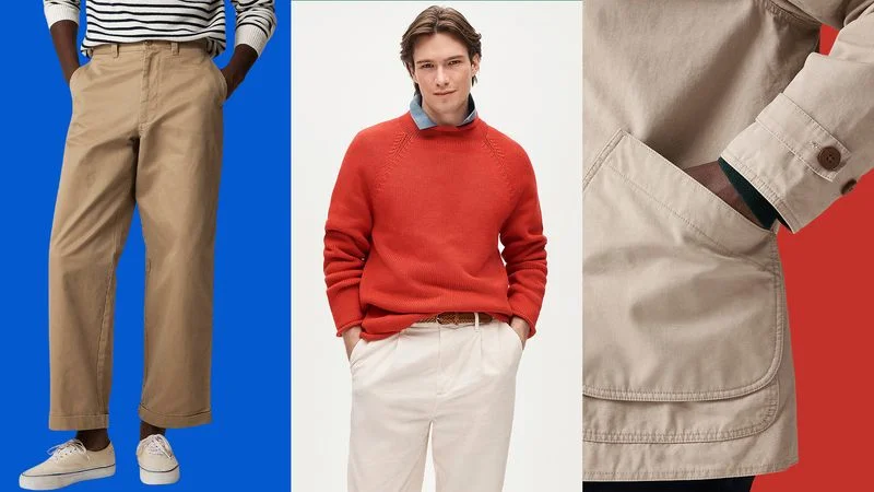 Three J.Crew models wearing the brand's most iconic menswear.