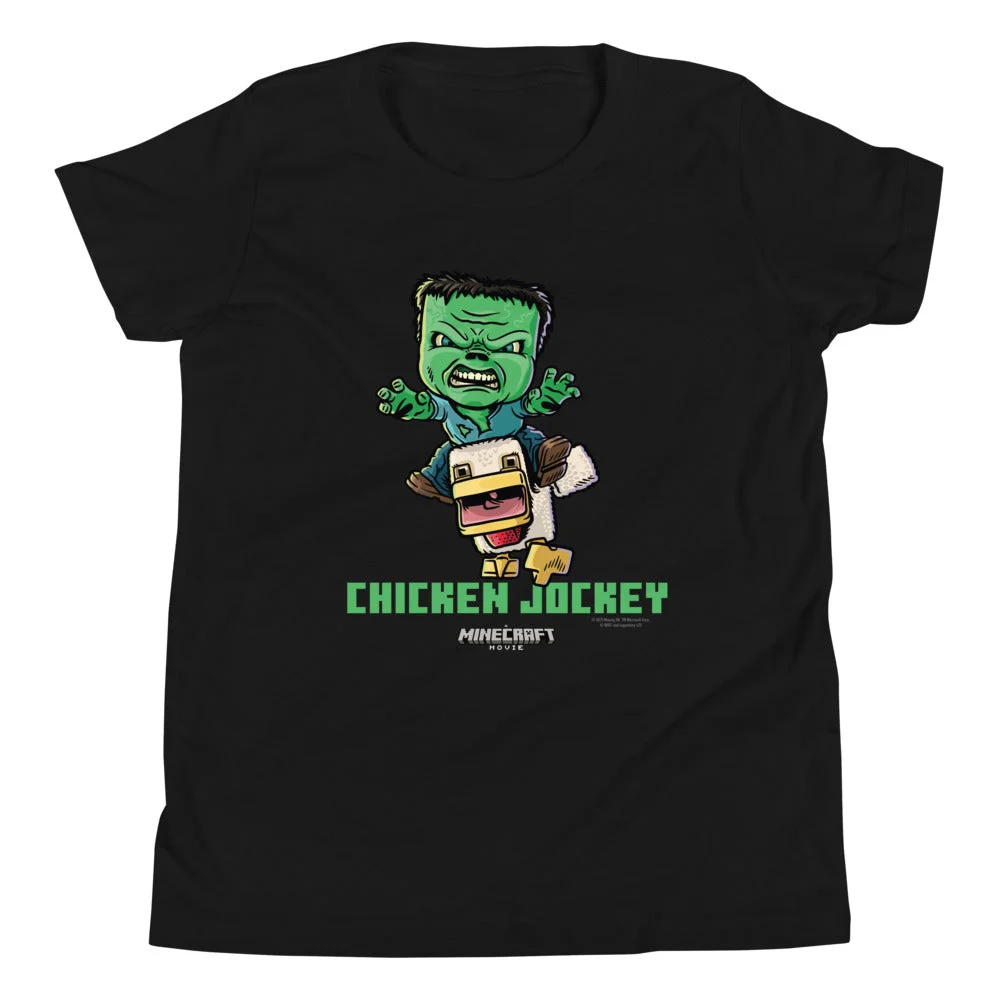 Image of A Minecraft Movie Chicken Jockey Kids T-Shirt