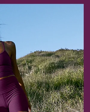 Spacedye Slim Racerback Cropped Tank in Aubergine-Beet