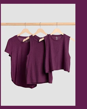 Featherweight Minimal Cropped Tank in Aubergine-Beet