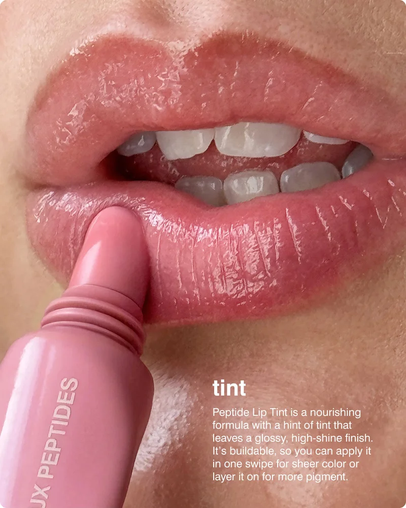 tint: Peptide Lip Tint is a nourishing formula with a hint of tint that leaves a glossy, high-shine finish. It’s buildable, so you can apply it in one swipe for sheer color or layer it on for more pigment.