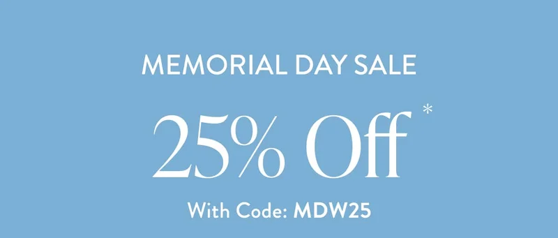 Memorial Day Sale | 25% Off With Code: discount code