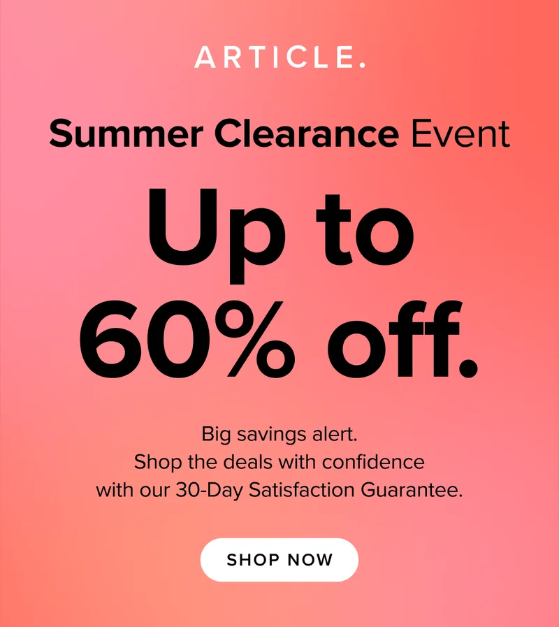Up to 50% on our clearance sale, shop now!