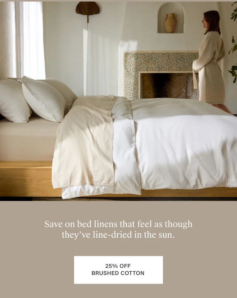 25% Off Brushed Cotton