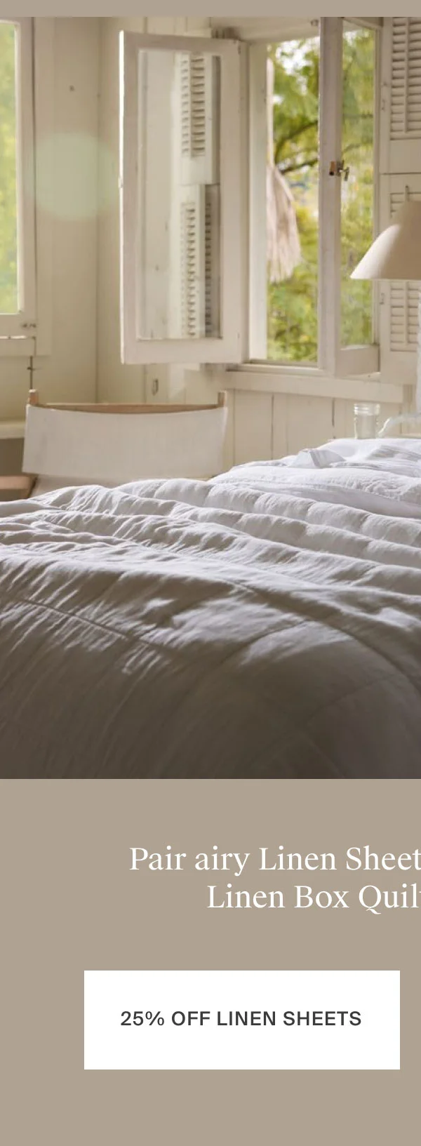 25% Off Linen Sheets