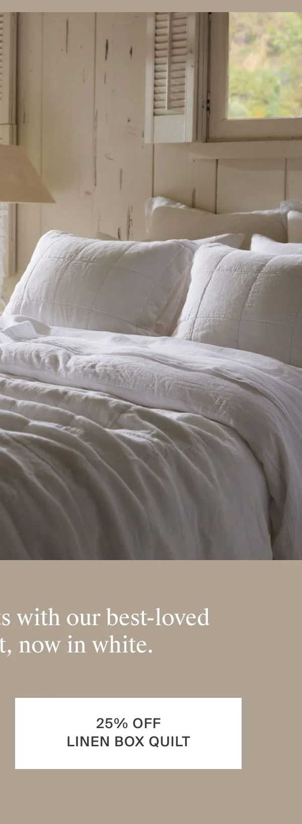 25% Off Linen Box Quilt