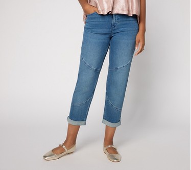 LOGO by Lori Goldstein Boyfriend Ankle Jean