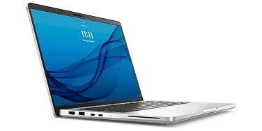 A Dell Pro 14 Plus Laptop​ on a dark gray background.