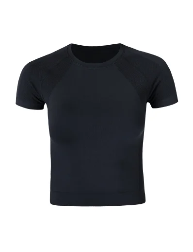 Athlete Crop Tee Black Athlete Crop Tee Black