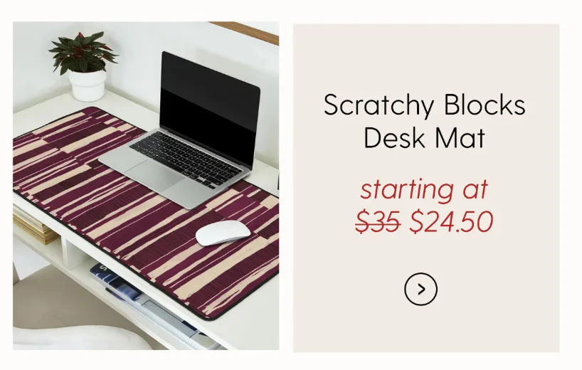 Scratchy Blocks - Ripe Berry Desk Mat