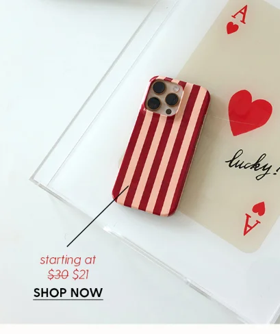 bougie pink red stripe iPhone Case
