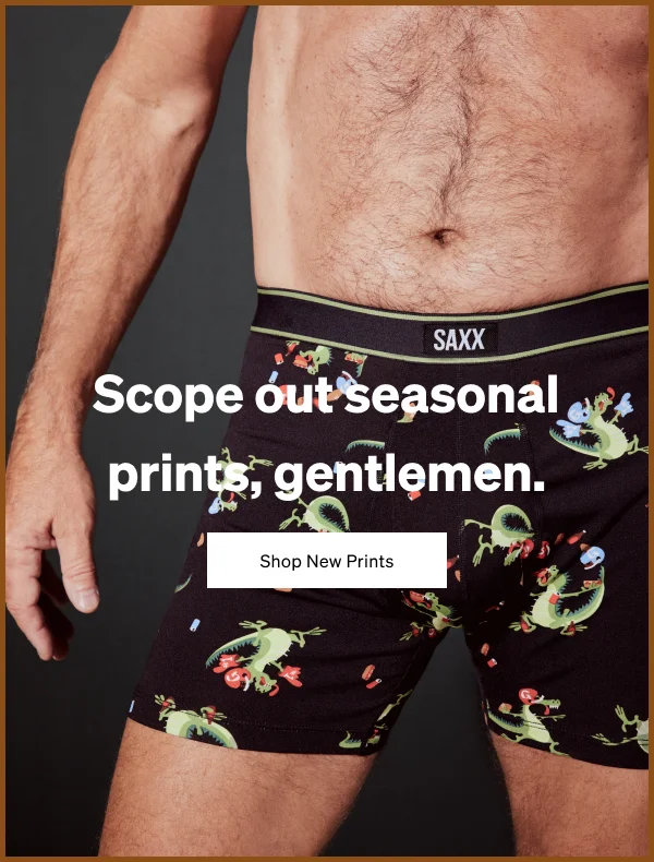 Scope out seasonal prints, gentlemen.