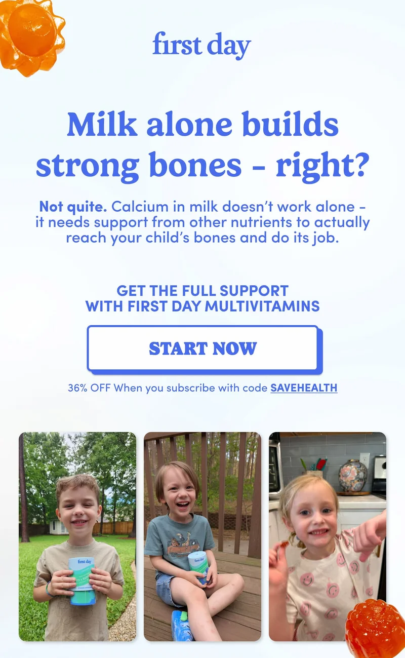 Milk alone builds strong bones - right?