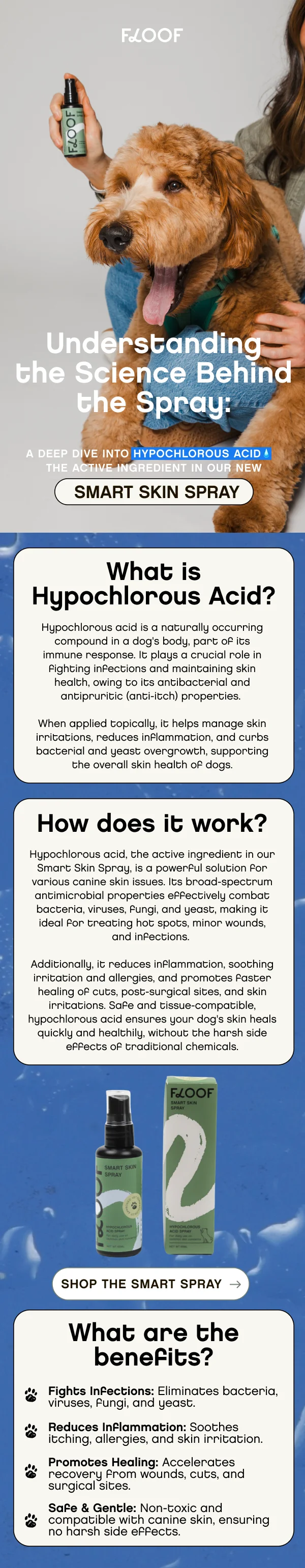Floof Smart Skin Spray Product Page
