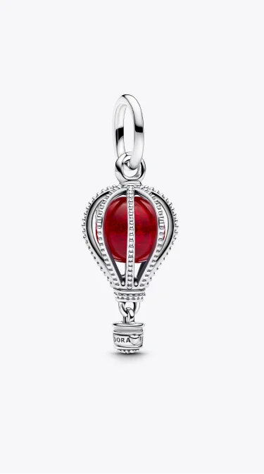 Hot Air Balloon Murano Glass Dangle Charm