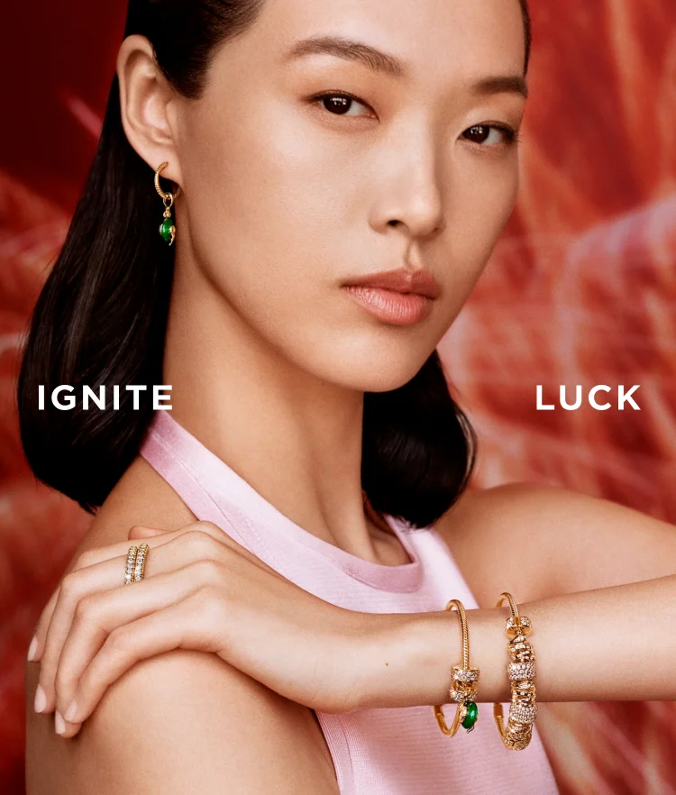 Model wears new Pandora snake charms