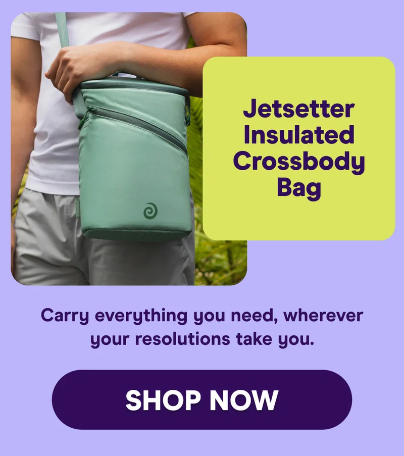Jetsetter Insulated Crossbody Bag  Carry everything you need, wherever your resolutions take you.