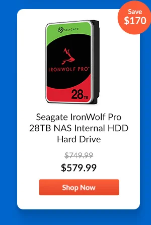 Seagate IronWolf Pro 28TB NAS Internal Hard Drive