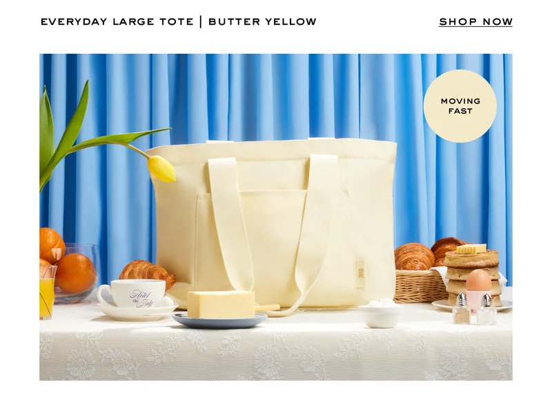 everyday large tote | butter yellow