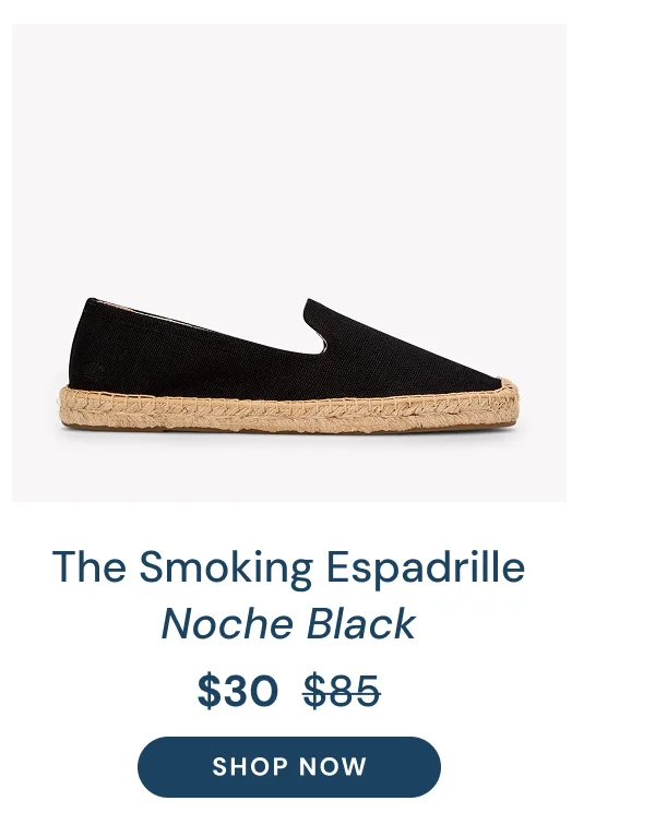 The Smoking Espadrille Noche Black $30