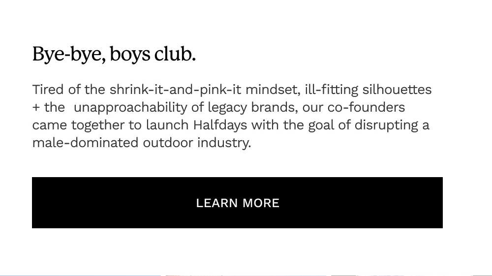 Bye-bye, boys club