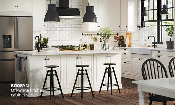 BODBYN off-white kitchen