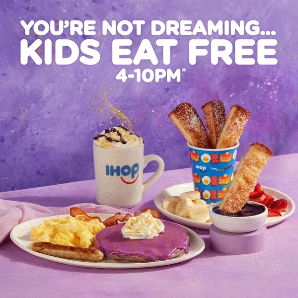 You're not dreaming... KIDS EAT FREE 4-10pm*