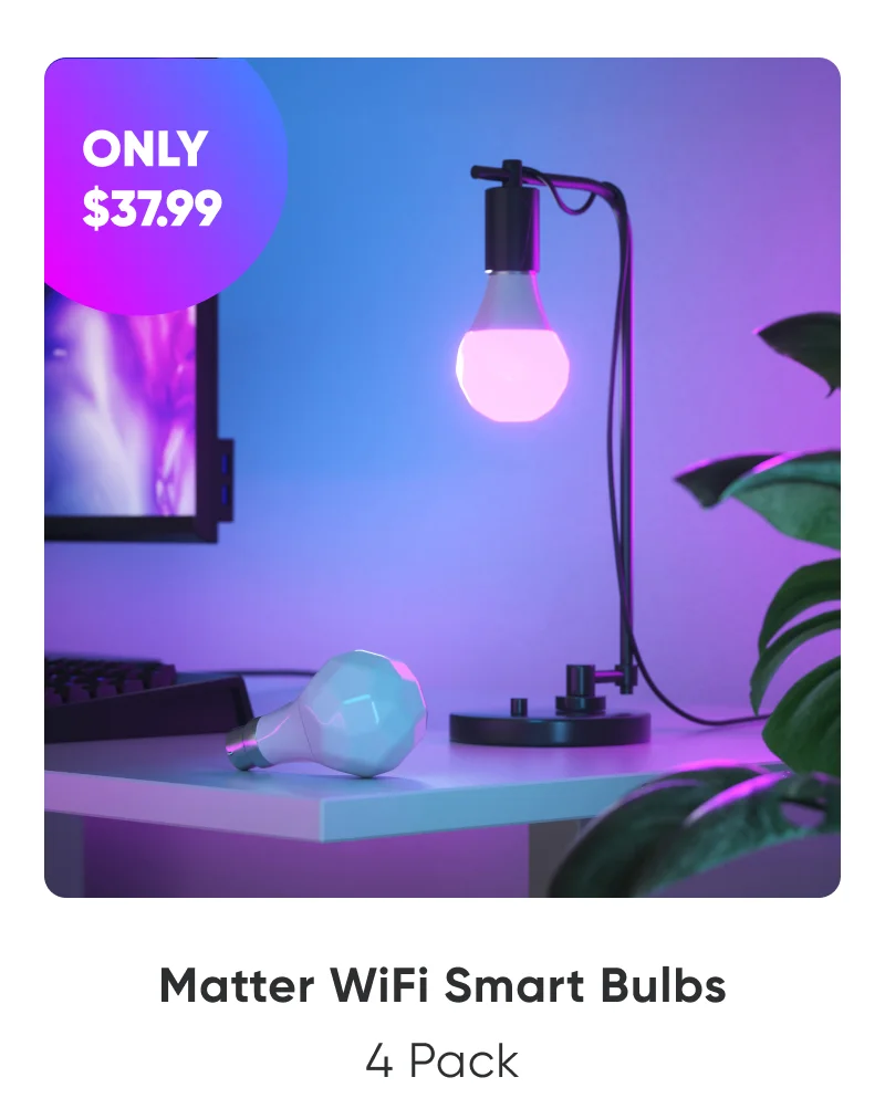 Matter WiFi Smart Bulbs 4 Pack