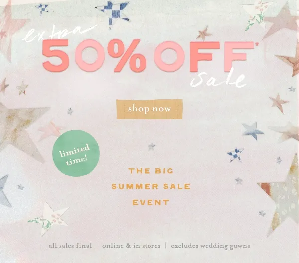 Anthroperks exclusive early access. Extra 50% off sale. Shop first today.