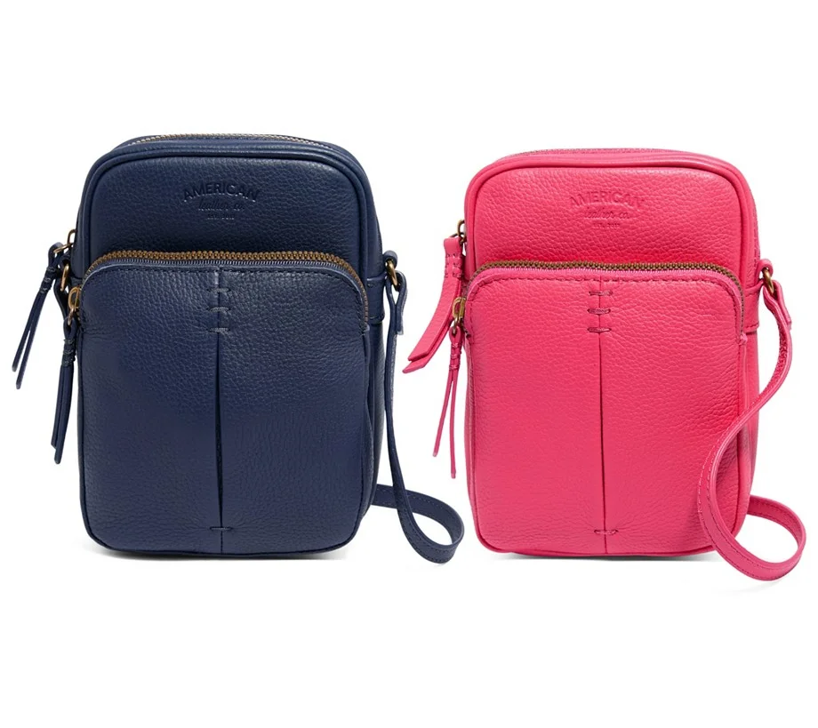 American Leather Co. S/2 Leather Cleveland Crossbody Bag