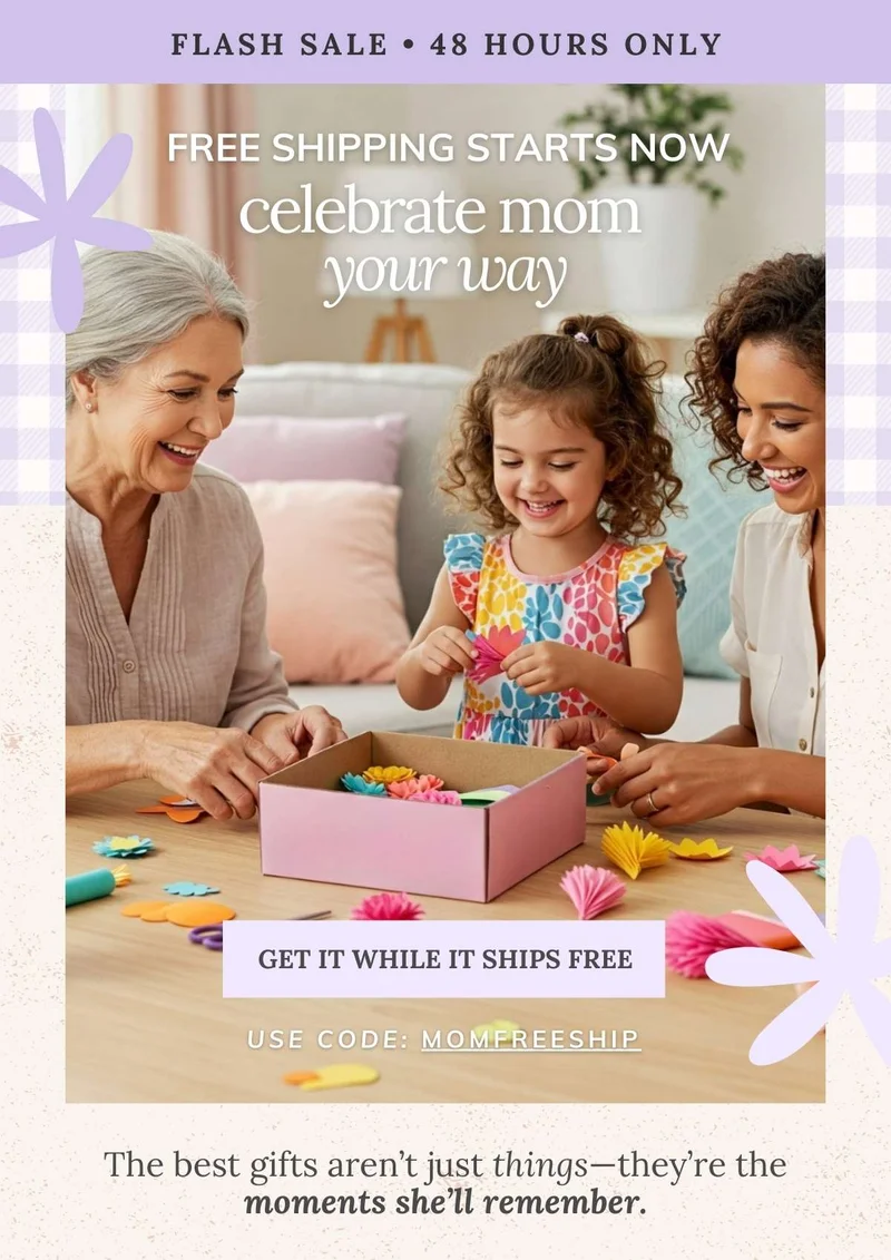 Shop Mother's Day Gifts with Free Shipping