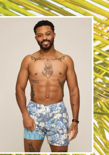 Lined Classic Swim Trunk: The Starry Night Stems 5.5"