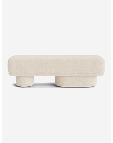 Brooks Bench by Sarah Sherman Samuel - White Boucle