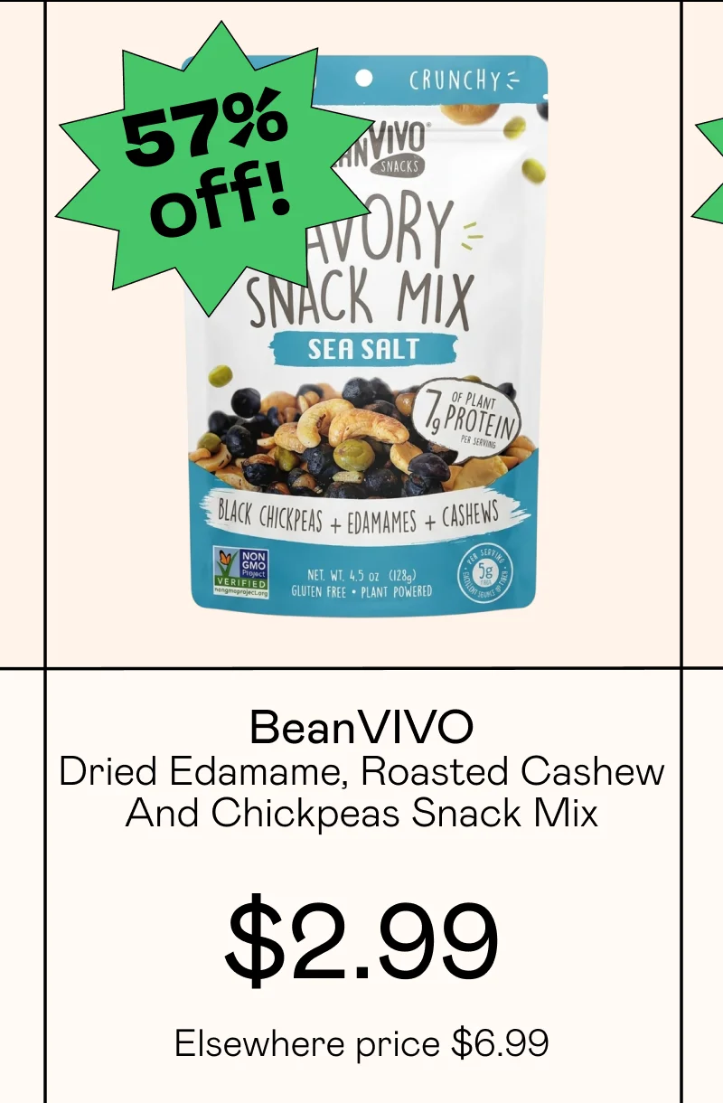Dried Edamame, Roasted Cashew And Chickpeas Snack Mix
