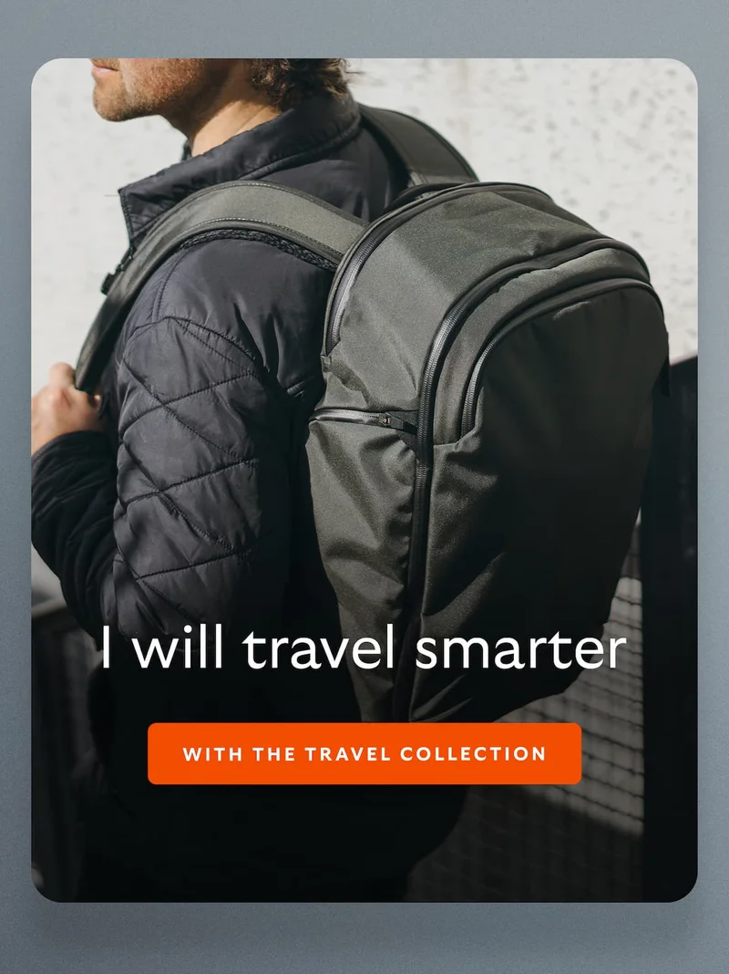 [Header] I will travel smarter. CTA With the Travel Collection