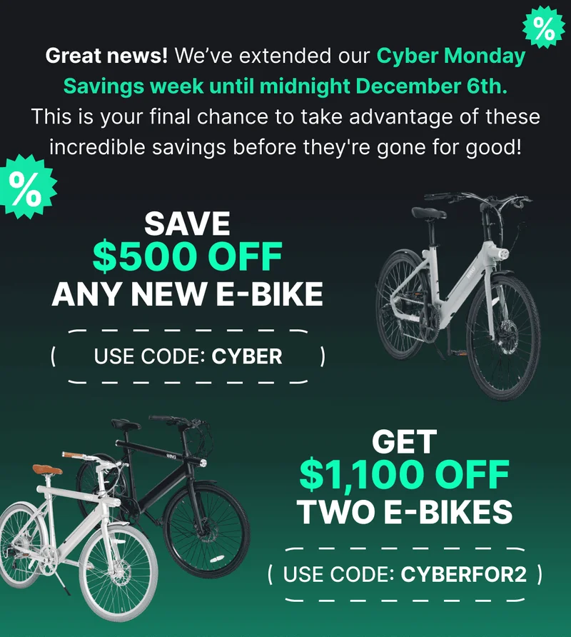 Great news! We’ve extended our Cyber Monday Savings week until midnight 6/12. This is your final chance to take advantage of these incredible savings before they're gone for good!