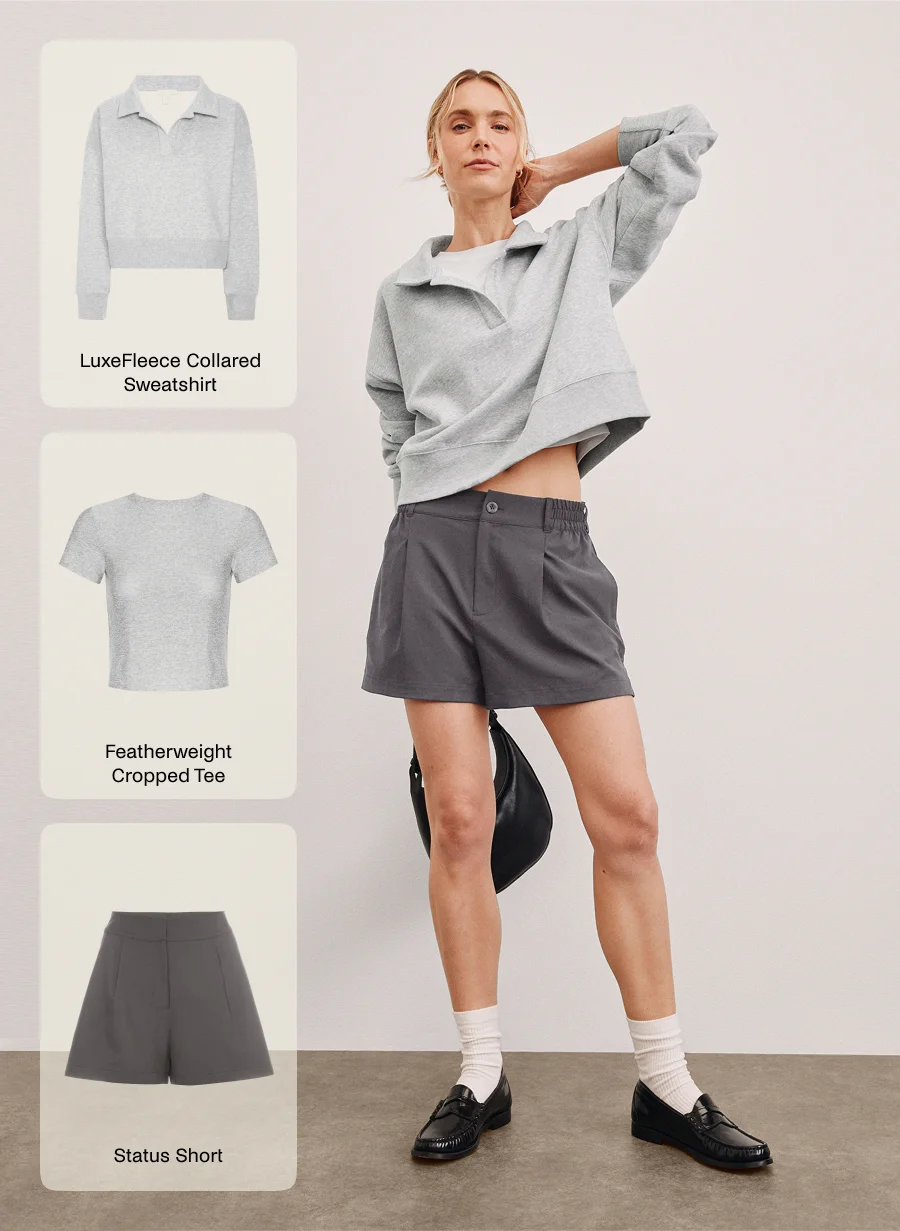 LuxeFleece Collared Sweatshirt