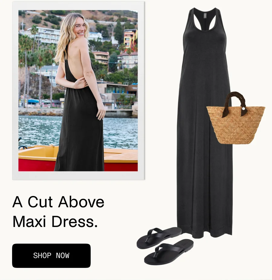 A Cut Above Racerback Maxi Dress in Black