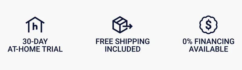 Extended at-home trial. Free shipping included. 0% financing available.