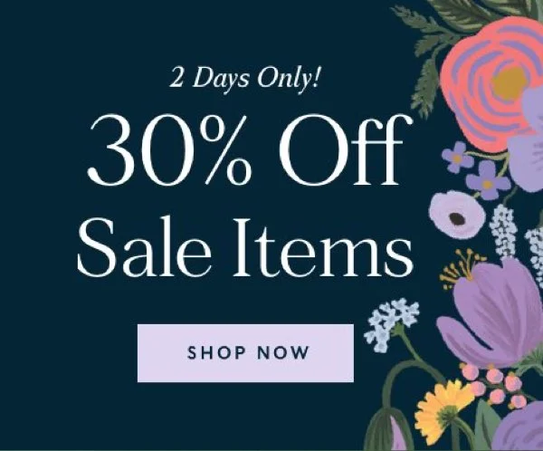 Extra 30% Off Sale Items