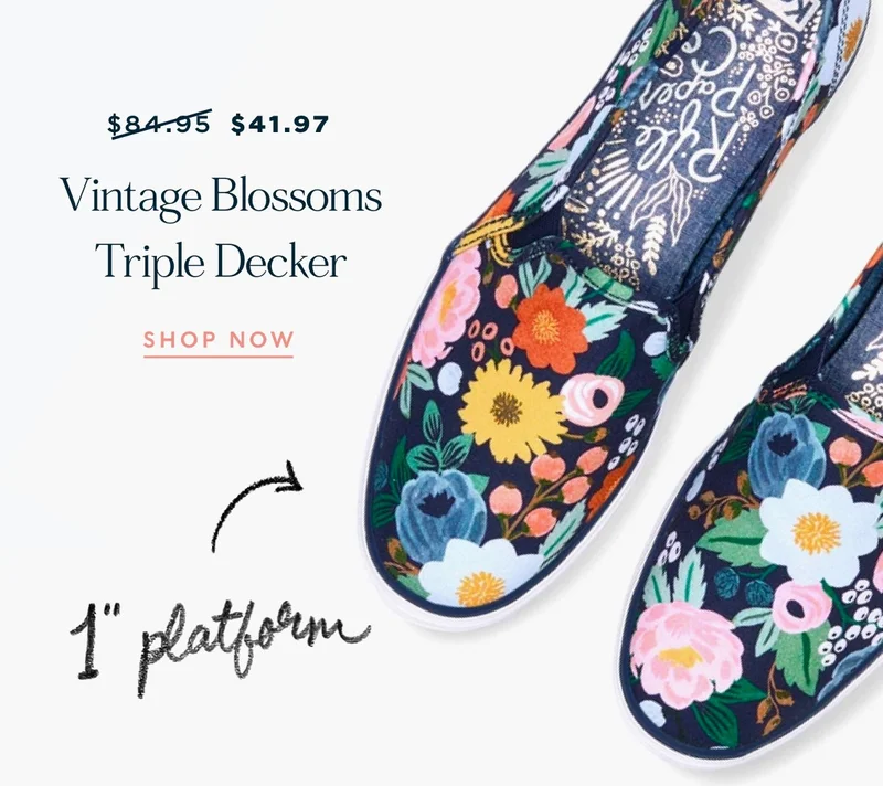 Vintage Blossoms Triple Decker