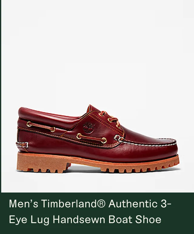Men's Timberland Authentic 3-Eye Lug Handsewn Boat Shoe