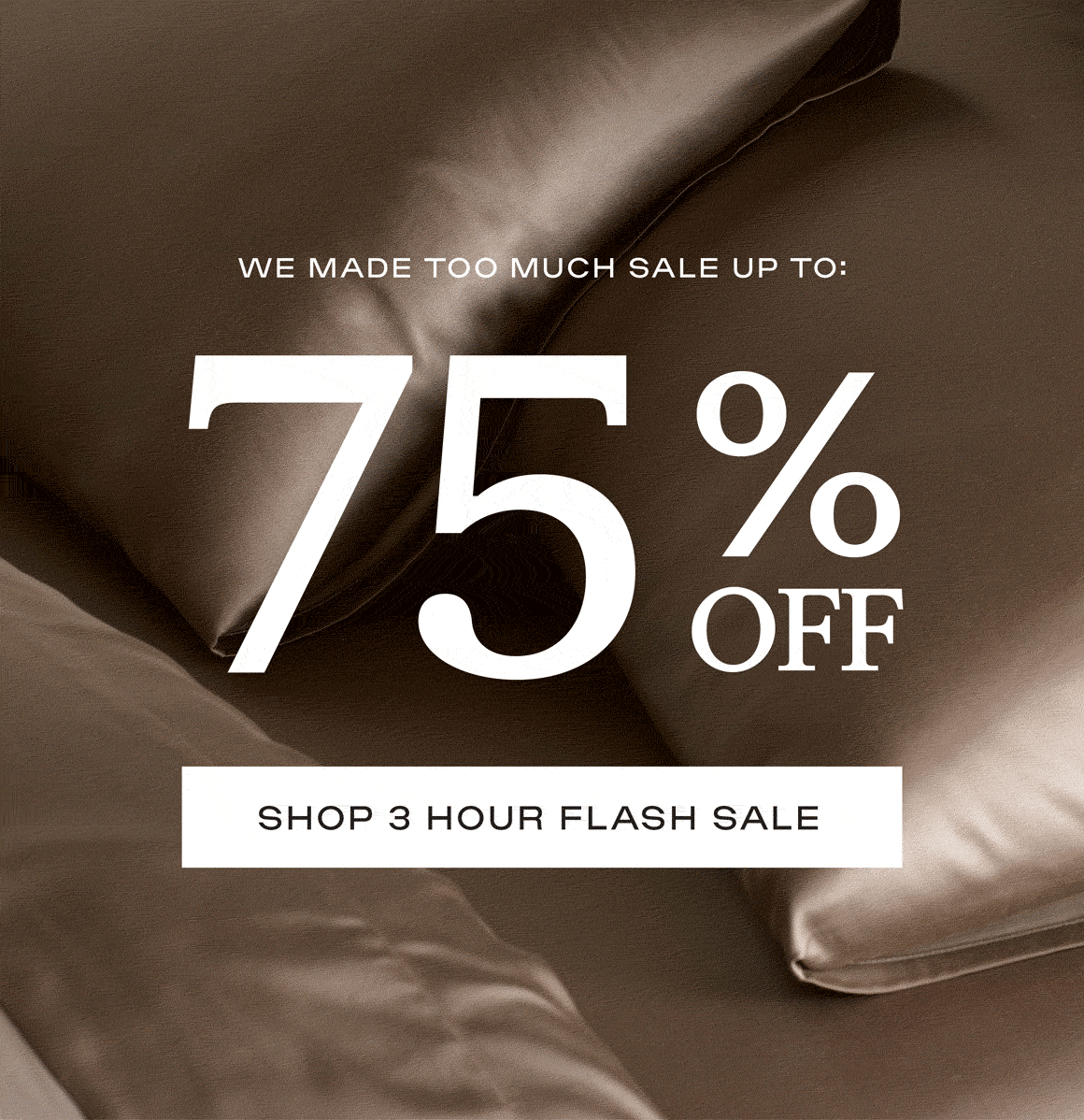WE MADE TOO MUCH SALE UP TO 75% OFF FOR 3 HOURS ONLY