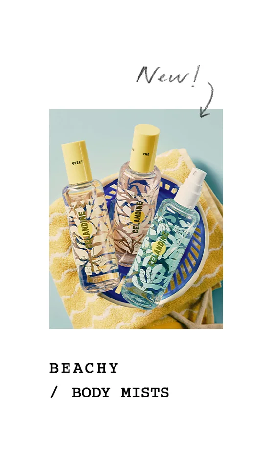 new! beachy body mists