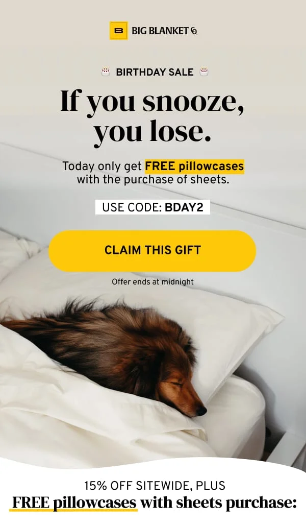 If you snooze you lose