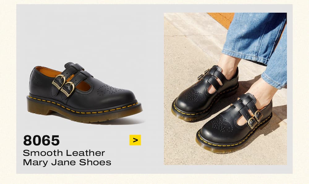 8065 Smooth Leather Mary Jane Shoes