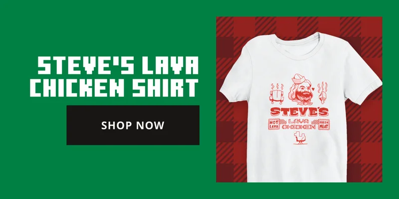 A Minecraft Movie Steve's Lava Chicken Adult T-Shirt